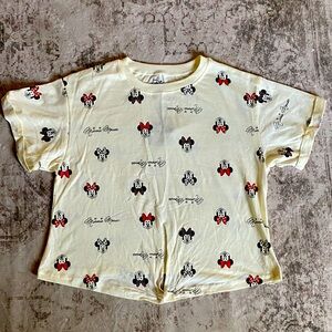 Disney Cream and Red Minnie Mouse Kids T-Shirt